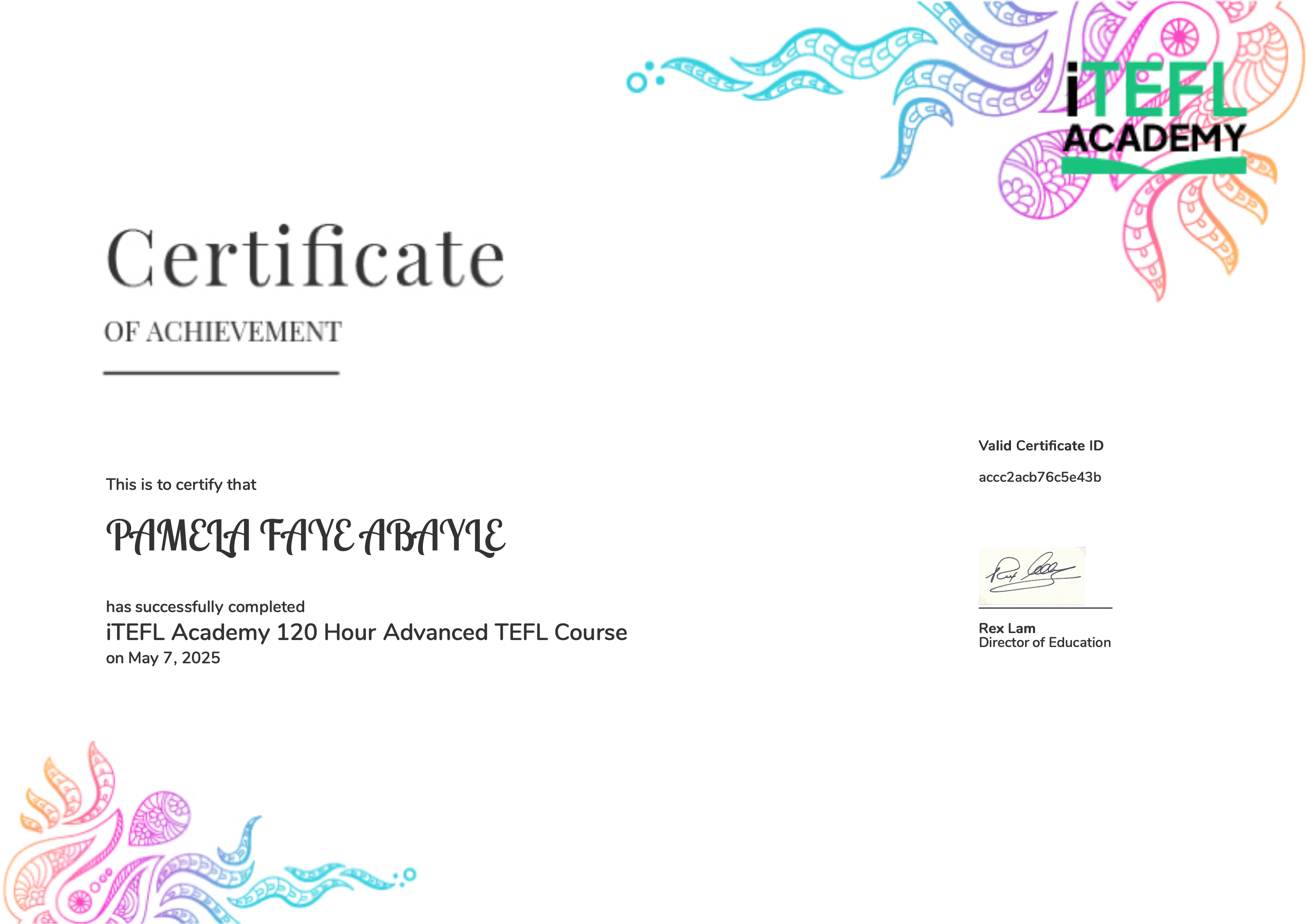 iTEFL Academy 120 Hour Advanced TEFL Course